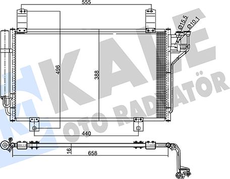 KALE OTO RADYATÖR 357795 - Конденсатор, кондиціонер autozip.com.ua