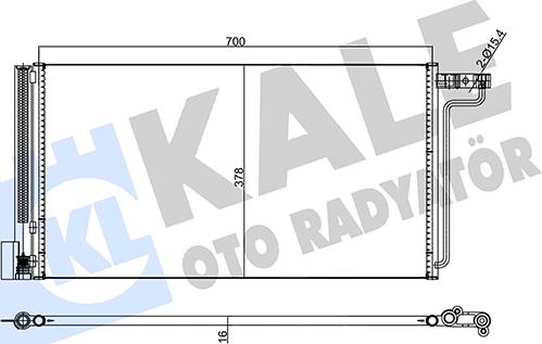 KALE OTO RADYATÖR 357755 - Конденсатор, кондиціонер autozip.com.ua