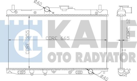 KALE OTO RADYATÖR 357700 - Радіатор, охолодження двигуна autozip.com.ua