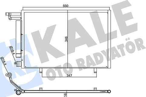 KALE OTO RADYATÖR 357775 - Конденсатор, кондиціонер autozip.com.ua