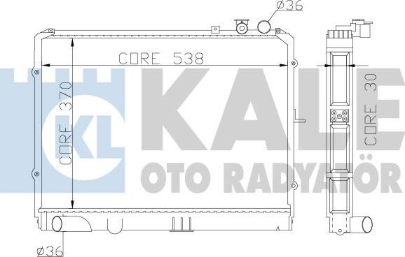 KALE OTO RADYATÖR 369900 - Радіатор, охолодження двигуна autozip.com.ua