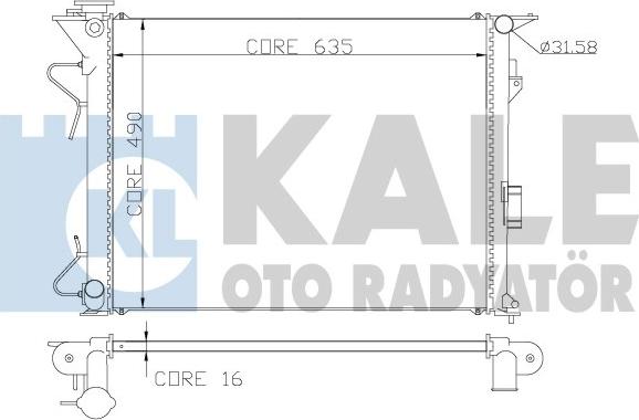 KALE OTO RADYATÖR 369800 - Радіатор, охолодження двигуна autozip.com.ua