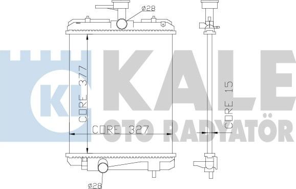 KALE OTO RADYATÖR 364400 - Радіатор, охолодження двигуна autozip.com.ua