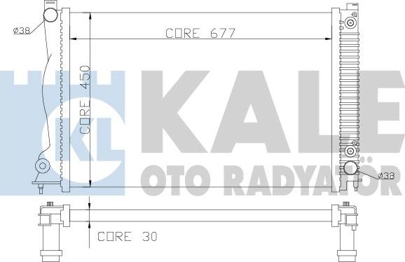 KALE OTO RADYATÖR 364600 - Радіатор, охолодження двигуна autozip.com.ua