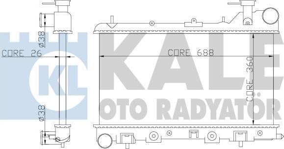 KALE OTO RADYATÖR 364800 - Радіатор, охолодження двигуна autozip.com.ua