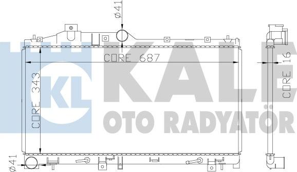 KALE OTO RADYATÖR 365000 - Радіатор, охолодження двигуна autozip.com.ua