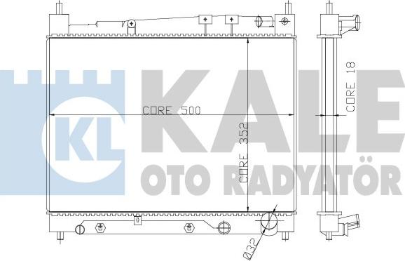 KALE OTO RADYATÖR 366000 - Радіатор, охолодження двигуна autozip.com.ua