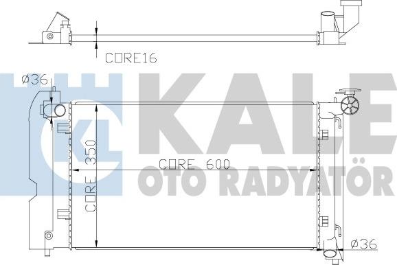 KALE OTO RADYATÖR 366800 - Радіатор, охолодження двигуна autozip.com.ua