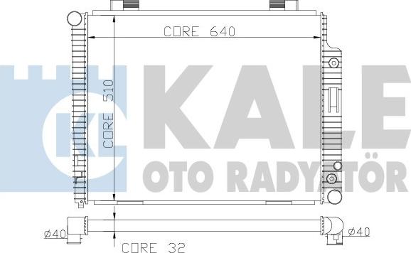 KALE OTO RADYATÖR 360500 - Радіатор, охолодження двигуна autozip.com.ua