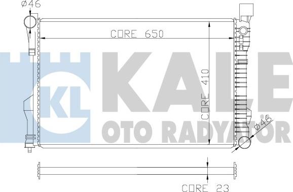 KALE OTO RADYATÖR 360600 - Радіатор, охолодження двигуна autozip.com.ua