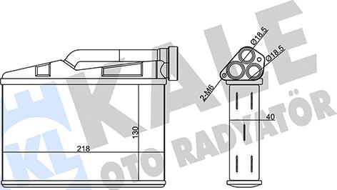 KALE OTO RADYATÖR 360185 - Теплообмінник, опалення салону autozip.com.ua