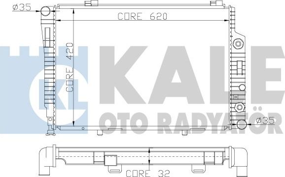 KALE OTO RADYATÖR 360300 - Радіатор, охолодження двигуна autozip.com.ua