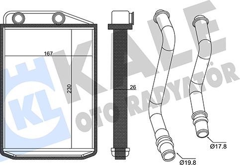 KALE OTO RADYATÖR 360335 - Теплообмінник, опалення салону autozip.com.ua