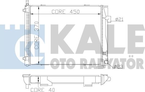 KALE OTO RADYATÖR 361900 - Радіатор, охолодження двигуна autozip.com.ua