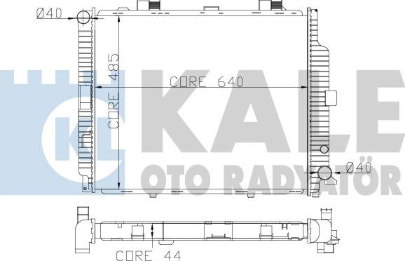 KALE OTO RADYATÖR 361500 - Радіатор, охолодження двигуна autozip.com.ua