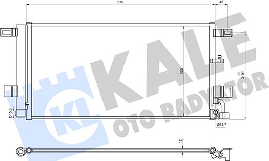 KALE OTO RADYATÖR 361250 - Конденсатор, кондиціонер autozip.com.ua