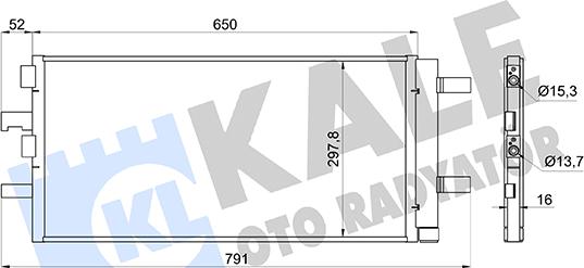 KALE OTO RADYATÖR 361280 - Конденсатор, кондиціонер autozip.com.ua