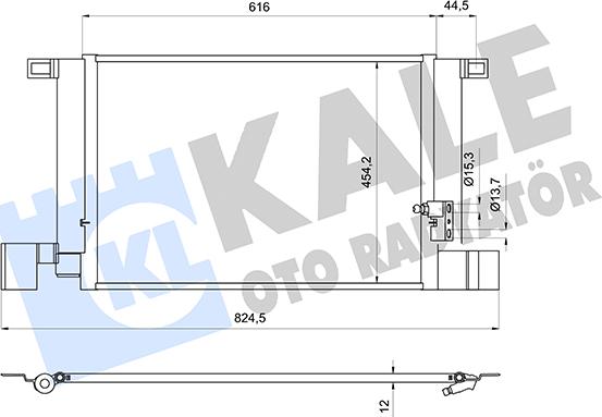 KALE OTO RADYATÖR 361275 - Конденсатор, кондиціонер autozip.com.ua