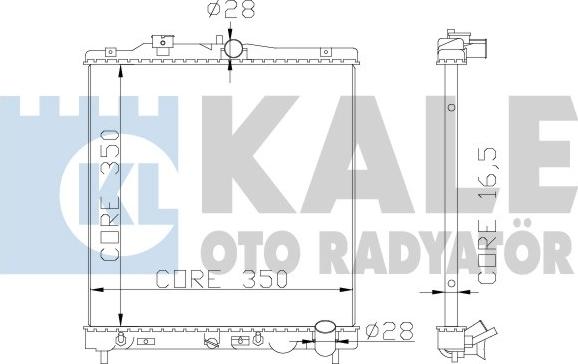 KALE OTO RADYATÖR 368900 - Радіатор, охолодження двигуна autozip.com.ua
