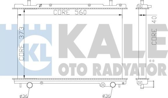 KALE OTO RADYATÖR 368400 - Радіатор, охолодження двигуна autozip.com.ua