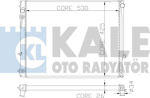 KALE OTO RADYATÖR 368500 - Радіатор, охолодження двигуна autozip.com.ua