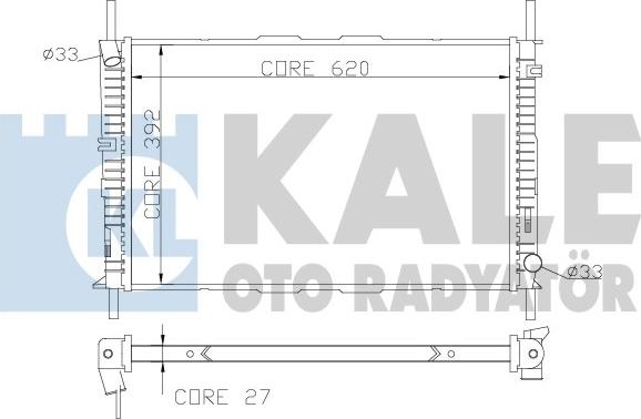 KALE OTO RADYATÖR 368700 - Радіатор, охолодження двигуна autozip.com.ua