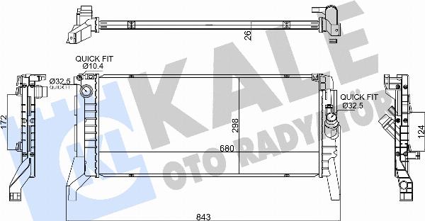 KALE OTO RADYATÖR 363910 - Радіатор, охолодження двигуна autozip.com.ua