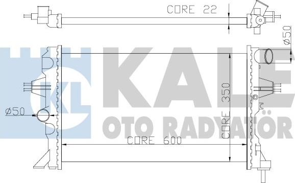 KALE OTO RADYATÖR 363500 - Радіатор, охолодження двигуна autozip.com.ua