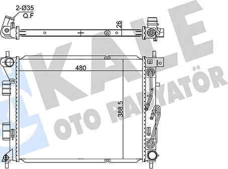 KALE OTO RADYATÖR 363525 - Радіатор, охолодження двигуна autozip.com.ua