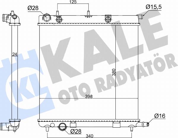 KALE OTO RADYATÖR 363665 - Радіатор, охолодження двигуна autozip.com.ua