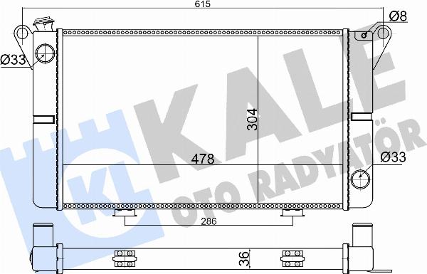 KALE OTO RADYATÖR 363660 - Радіатор, охолодження двигуна autozip.com.ua