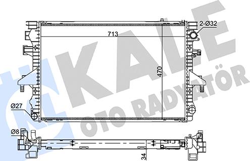 KALE OTO RADYATÖR 363090 - Радіатор, охолодження двигуна autozip.com.ua
