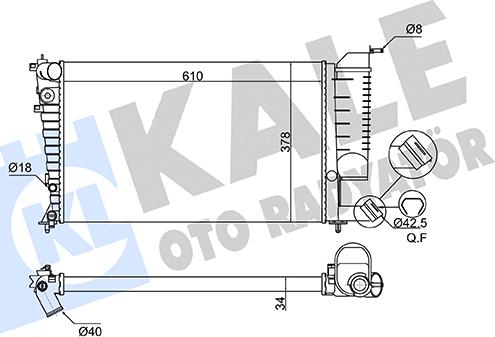 KALE OTO RADYATÖR 363080 - Радіатор, охолодження двигуна autozip.com.ua