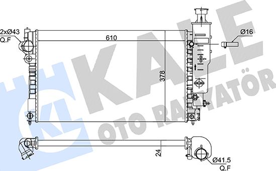 KALE OTO RADYATÖR 363130 - Радіатор, охолодження двигуна autozip.com.ua