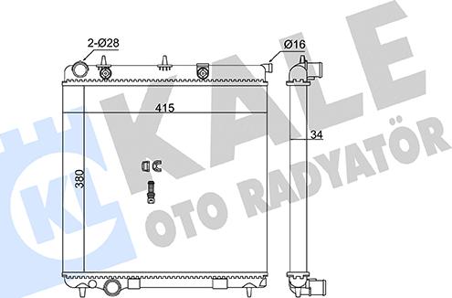 KALE OTO RADYATÖR 363125 - Радіатор, охолодження двигуна autozip.com.ua