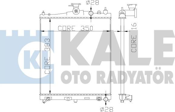 KALE OTO RADYATÖR 363200 - Радіатор, охолодження двигуна autozip.com.ua