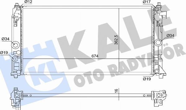 KALE OTO RADYATÖR 363735 - Радіатор, охолодження двигуна autozip.com.ua