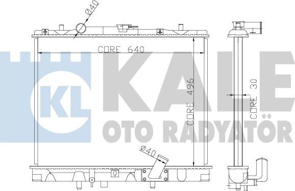 KALE OTO RADYATÖR 362400 - Радіатор, охолодження двигуна autozip.com.ua