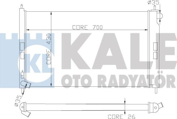 KALE OTO RADYATÖR 362100 - Радіатор, охолодження двигуна autozip.com.ua