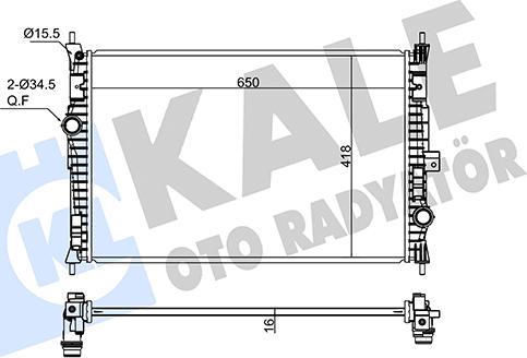KALE OTO RADYATÖR 362345 - Радіатор, охолодження двигуна autozip.com.ua