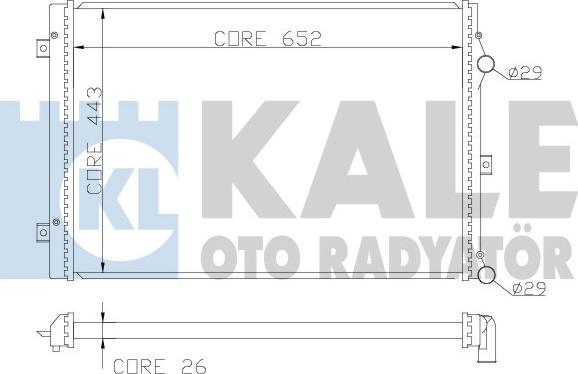 KALE OTO RADYATÖR 367600 - Радіатор, охолодження двигуна autozip.com.ua