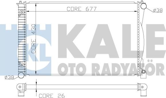 KALE OTO RADYATÖR 367800 - Радіатор, охолодження двигуна autozip.com.ua