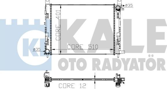KALE OTO RADYATÖR 305900 - Радіатор, охолодження двигуна autozip.com.ua