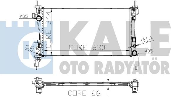 KALE OTO RADYATÖR 308400 - Радіатор, охолодження двигуна autozip.com.ua