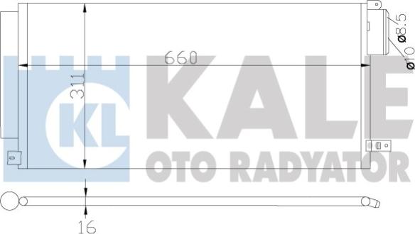 KALE OTO RADYATÖR 389100 - Конденсатор, кондиціонер autozip.com.ua