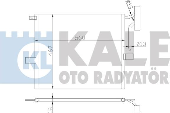 KALE OTO RADYATÖR 384800 - Конденсатор, кондиціонер autozip.com.ua