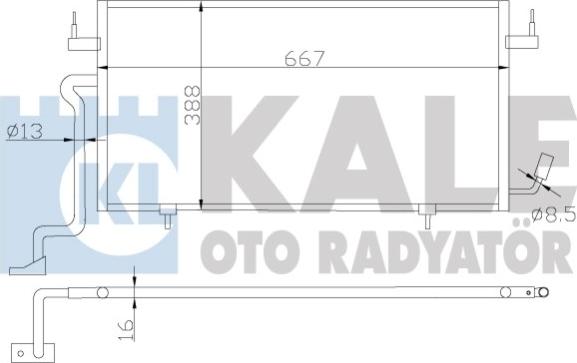 KALE OTO RADYATÖR 385500 - Конденсатор, кондиціонер autozip.com.ua