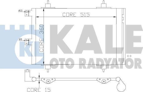 KALE OTO RADYATÖR 385600 - Конденсатор, кондиціонер autozip.com.ua