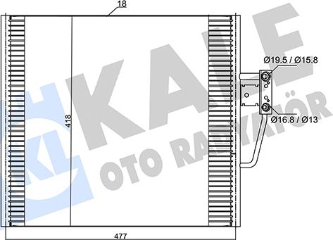 KALE OTO RADYATÖR 385000 - Конденсатор, кондиціонер autozip.com.ua