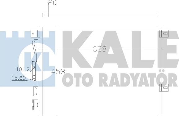 KALE OTO RADYATÖR 385800 - Конденсатор, кондиціонер autozip.com.ua